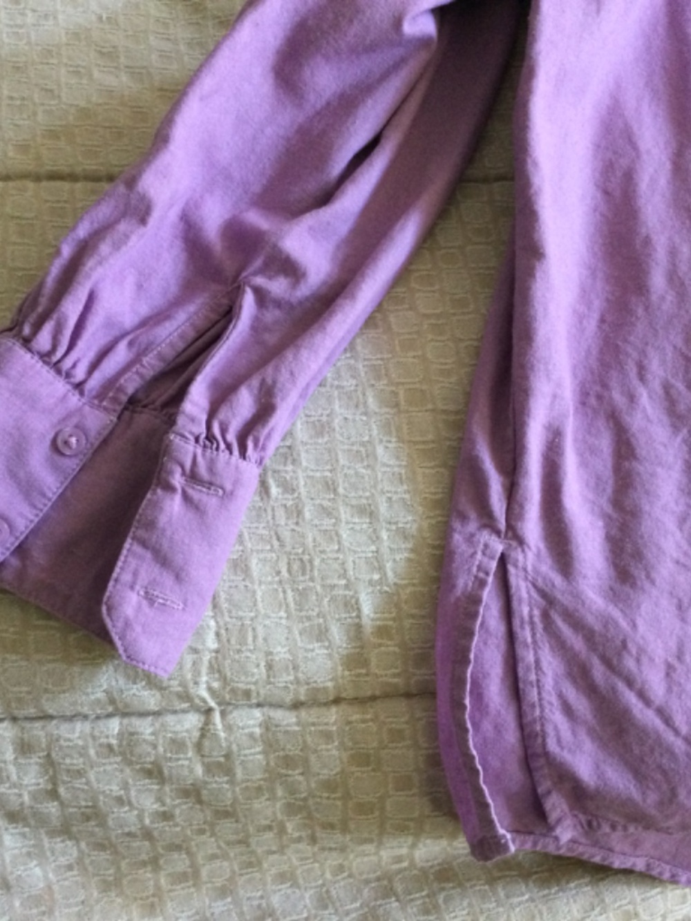 Banana Republic Factory linen blend lilac shirt size L like new - Picture 4 of 7